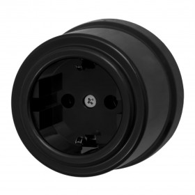BIRONI Лизетта Пластик Черный Розетка с/з