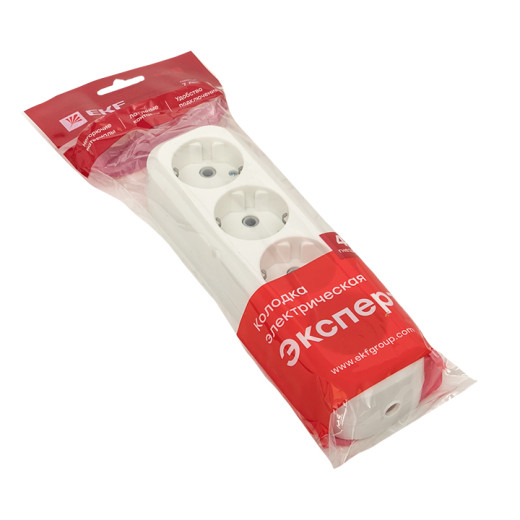 Колодка 4 гн. 16А 3,5кВт с/з Эксперт EKF PROxima