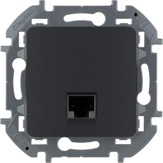 Розетка компьютерная RJ45 категория 6 UTP - Legrand/Daccord Inspiria - антрацит
