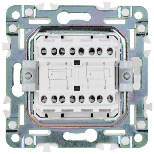 SKANDY Выключ. 2-кл. перекр. 10А SK-V06Bl черн. IEK