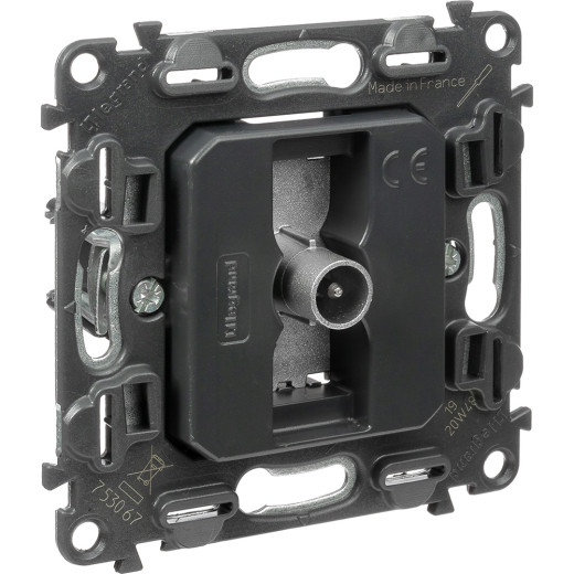 Valena IN'MATIC.Розетка ТВ проходная 1,5дБ/14дБ 0-2400 МГц.