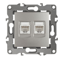ЭРА Розетка Серия 12 12-3108-15 информационная двойная 2XRJ45 IP20 перламутр