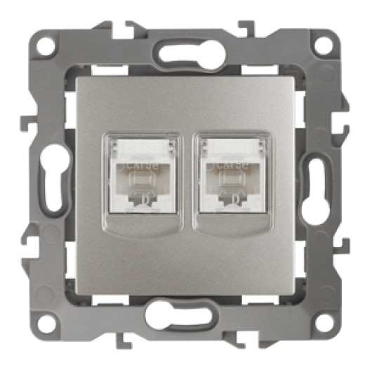 Розетка ЭРА Серия 12 12-3108-15 информационная двойная 2XRJ45 IP20 перламутр
