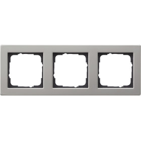 Gira E2 Сталь Рамка 3-ая