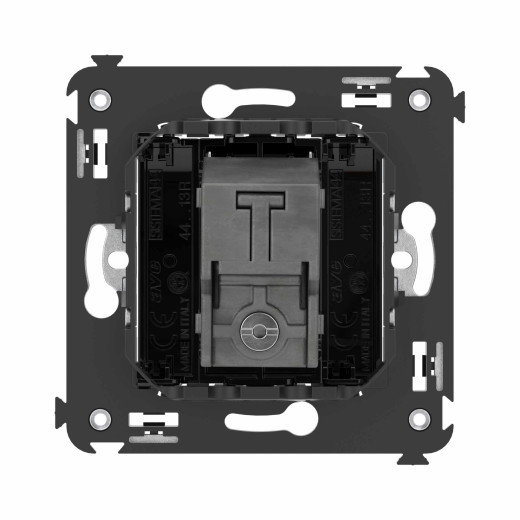 Розетка TV оконечная в стену, Avanti, черный квадрат
