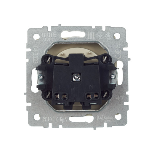 BRITE Роз. без з/к/ш 10А РС10-1-0-БрА алюм. IEK