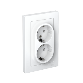 Systeme Electric AtlasDesign Лотос Розетка двойная с/з, 16А, в сборе