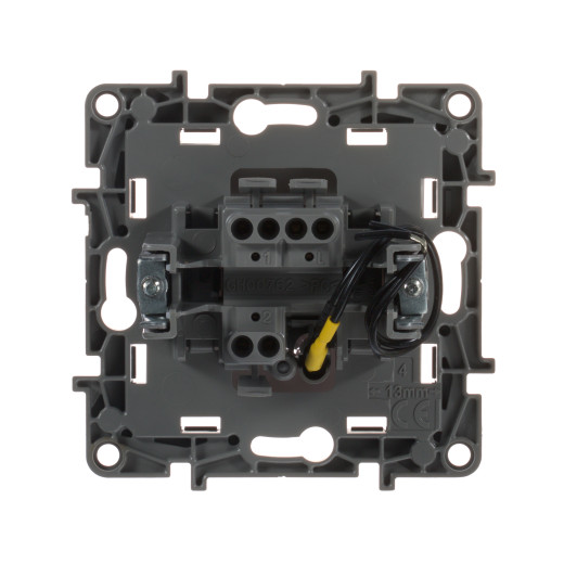 Переключатель одноклавишный с подсветкой/индикацией - Legrand Etika - 10А 250В безвинтовые зажимы - белый