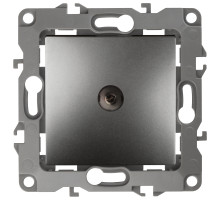 ЭРА 12-3101-12 Розетка TV одиночная, IP20, Эра12, графит (10/100/2500)