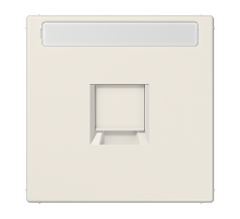 JUNG Плата (фиксация защёлкиванием) для одного модуля с полем для надписи термопласт слоновая кость