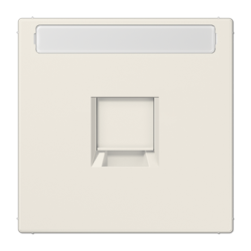 JUNG Плата (фиксация защёлкиванием) для одного модуля с полем для надписи термопласт слоновая кость