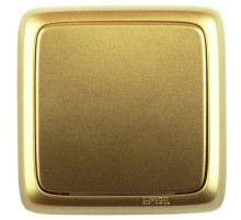 Hegel Альфа наруж Золото ВА16-113-07 Выключатель 1-клавишный с изол. пластиной