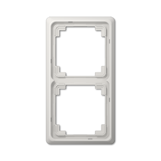 Рамка для вертикальной и горизонтальной установки, 2-кратная, светло-серая