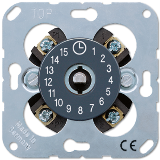 Таймер механический 2-полюсный макс. 15 мин., 16А/250В, в комплекте со шкалой цвета 