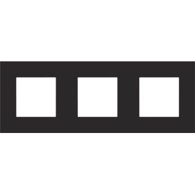 Niko Pure Металл Черная сталь Рамка на 3 поста