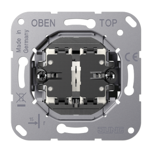 Двухклавишный балансирный контрольный выключатель для серии LS1912, с лампами