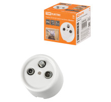 TDM Розетка TV+R+ SAT оконечная белая «Болонь»