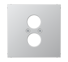 JUNG LS 990 Алюминий Накладка для 2-х акустических гнезд L 2 S (с несущей платой,винт. крепление)