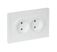 IEK FORTE&PIANO Белый Розетка 2-я б/з безвинтовое крепление 10А FP226