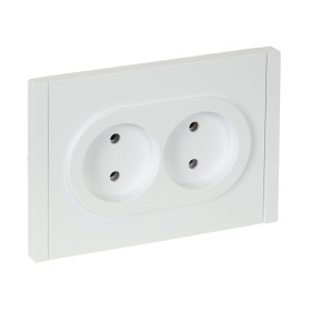 IEK FORTE&PIANO Белый Розетка 2-я б/з безвинтовое крепление 10А FP226