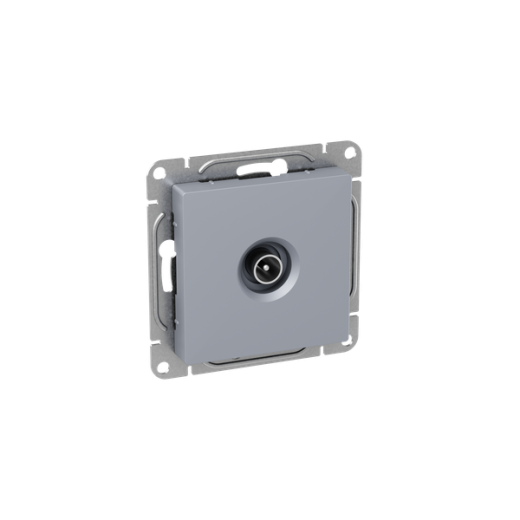 Механизм розетки TV, оконечная, алюминий Эпика EKF