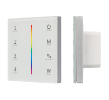 Arlight Панель Sens SMART-P22-RGBW White (12-24V, 4x3A, 2.4G) (IP20 Пластик, 5 лет)