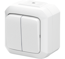 ABB Variant+ Белый Переключатель двухклавишный, IP54