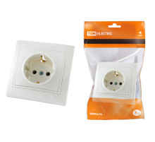 TDM Розетка 2П+З 16А 250В белая 