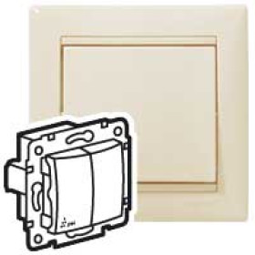 Legrand Valena Крем Переключатель 2-клавишный IP44.