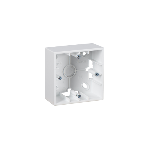 Simon 15 Белый Коробка для наружного монтажа, однопостовая