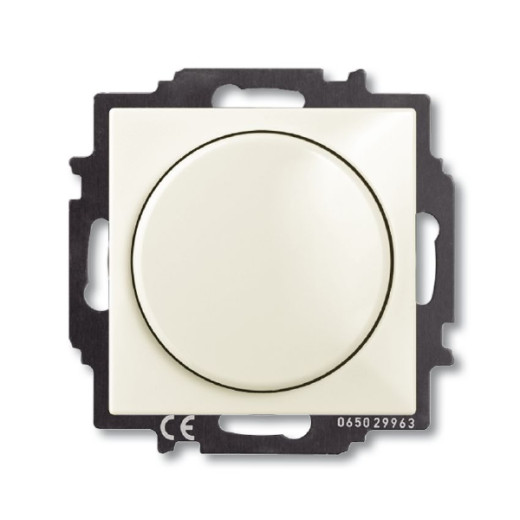 Механизм светорегулятора Busch-Dimmer с центральной платой (накладкой), 60-400 Вт, Basic 55, chalet-white