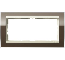 Gira Event Clear Коричневый/Крем.глянц. Рамка 2-ая без перегородки