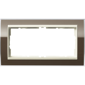 Gira Event Clear Коричневый/Крем.глянц. Рамка 2-ая без перегородки