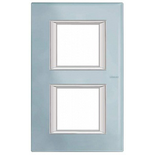 Axolute декоративные накладки прямоугольной формы, стекло, цвет голубое стекло, на 2+2 модуля