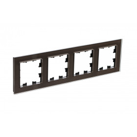 Systeme Electric AtlasDesign Nature Стекло мокко Рамка 4-ая