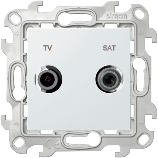 TV-SAT  розетка проходная, белый