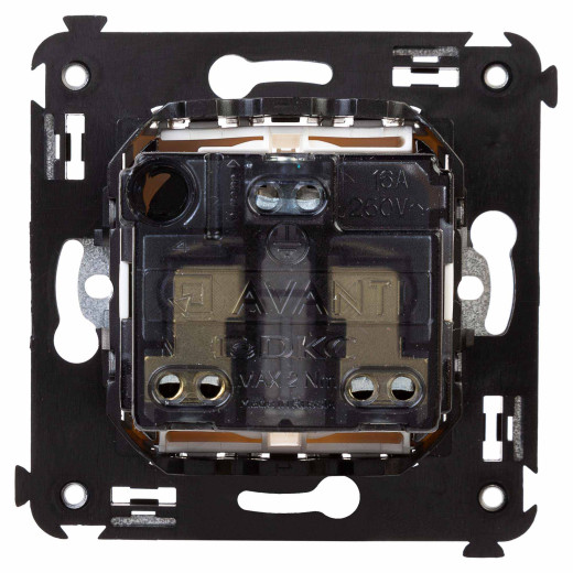 Розетка в стену, 2P+E, с з/ш, Avanti, белое облако