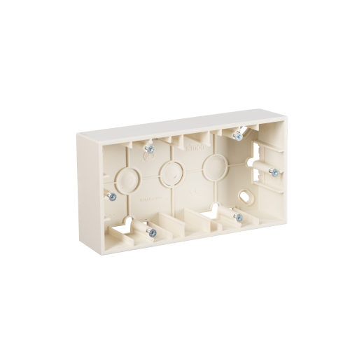 Simon 15 Бежевый Коробка для наружного монтажа, двухпостовая