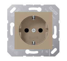 JUNG CD 500/CD plus Бронза Розетка Schuko 16А с пруж зажим для откидной крышки