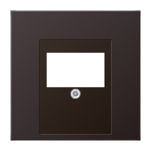 Крышка для ТАЕ и USB розеток, фиксация винтом, металл, dark, Aluminium