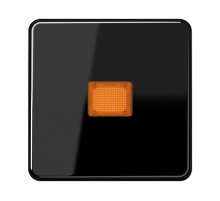 JUNG CD 500/CD plus Черная Клавиша 1-ая с/п с оранжевой линзой