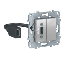 Schneider Electric Unica New Алюминий Розетка HDMI
