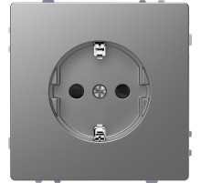 Schneider Electric Merten D-Life Нержавеющая Сталь Розетка 16А с/з и шторками