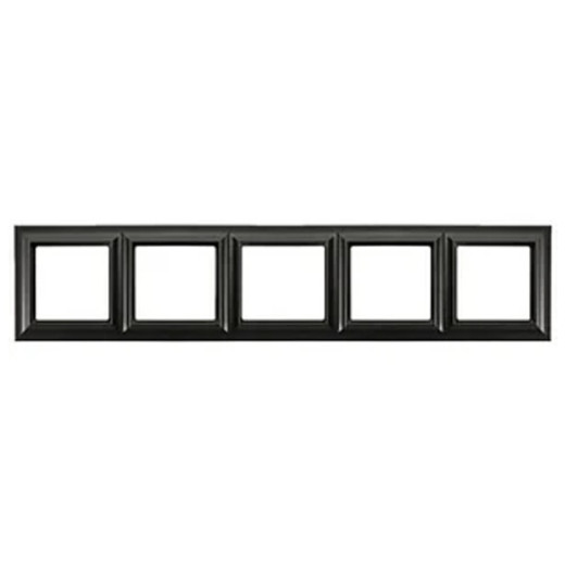 Рамка 5-постов, термопласт, черный матовый, Eco Deco