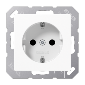 JUNG Белый Штепсельная розетка SCHUKO 16A 250V~; термопласт