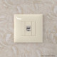 Компьютерная розетка RJ-45 без шторки в стену, кат.6A одинарная  экранированная, Avanti, ванильная дымка