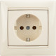Розетка с заземлением - Legrand Valena - без шторок 16А 250В винтовые зажимы - слоновая кость