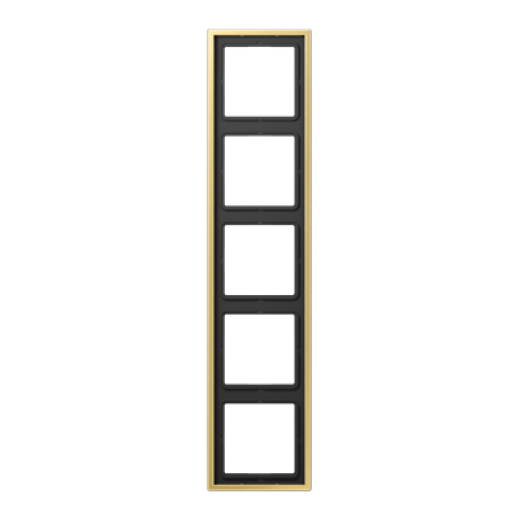 Рамка для вертикальной и горизонтальной установки, 5 постов, металл, латунь classic, Messing