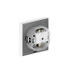 Механизм розетки, 16А, IP44, с заземлением, со шторками, c крышкой, белый Эпика EKF