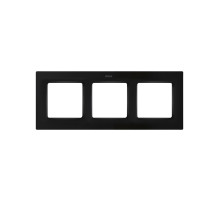 Simon S82 Concept Матовый черный, Рамка на 3 поста